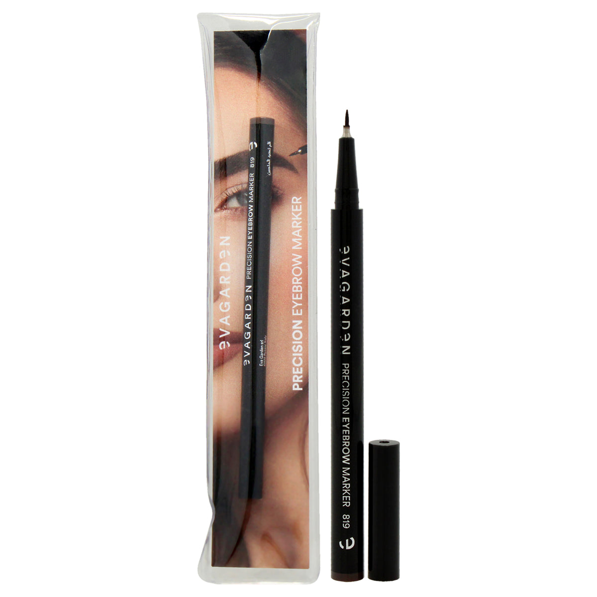 Precision Eyebrow Marker - 819 Dark by Evagarden for Women - 0.02 oz Eyebrow Pencil
