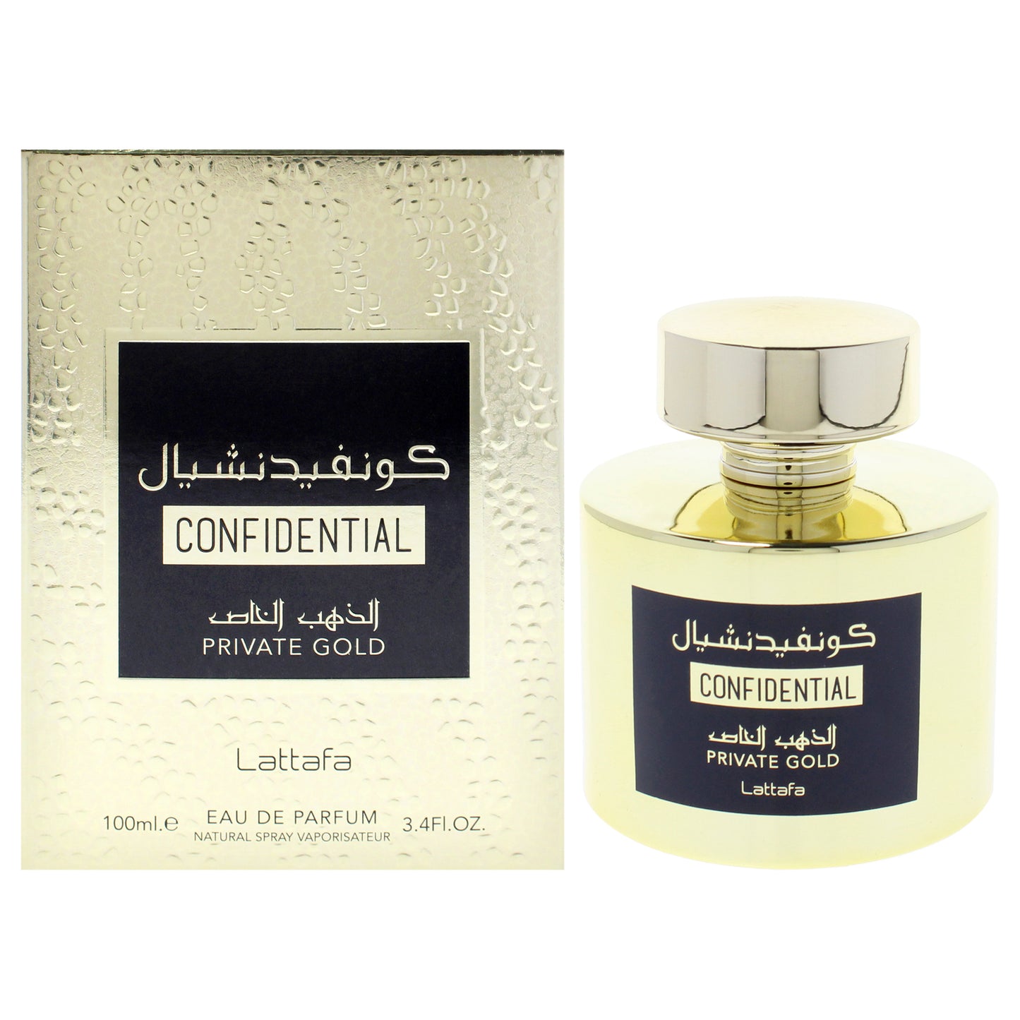 Confidential - Private Gold by Lattafa for Unisex - 3.4 oz EDP Spray