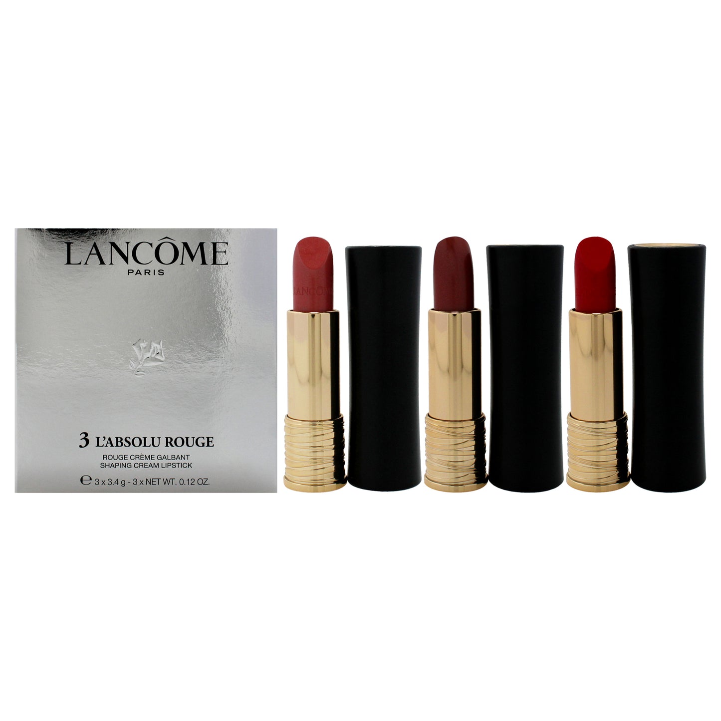 3 Labsolu Rouge Set 3 Pc 0.12oz Shamping Cream Lipstick - 06 Rose Nu