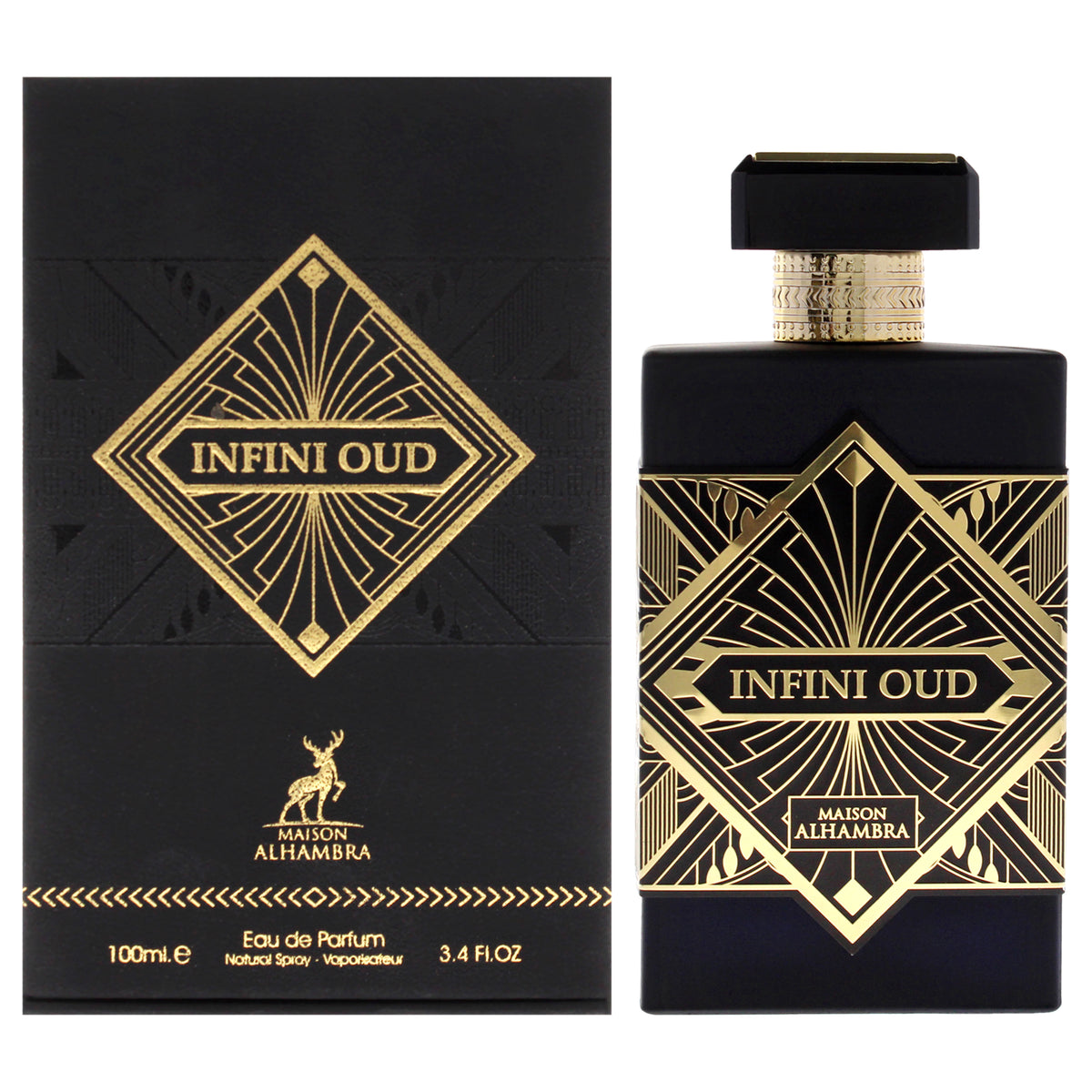 Infini - Oud by Maison Alhambra for Unisex - 3.4 oz EDP Spray