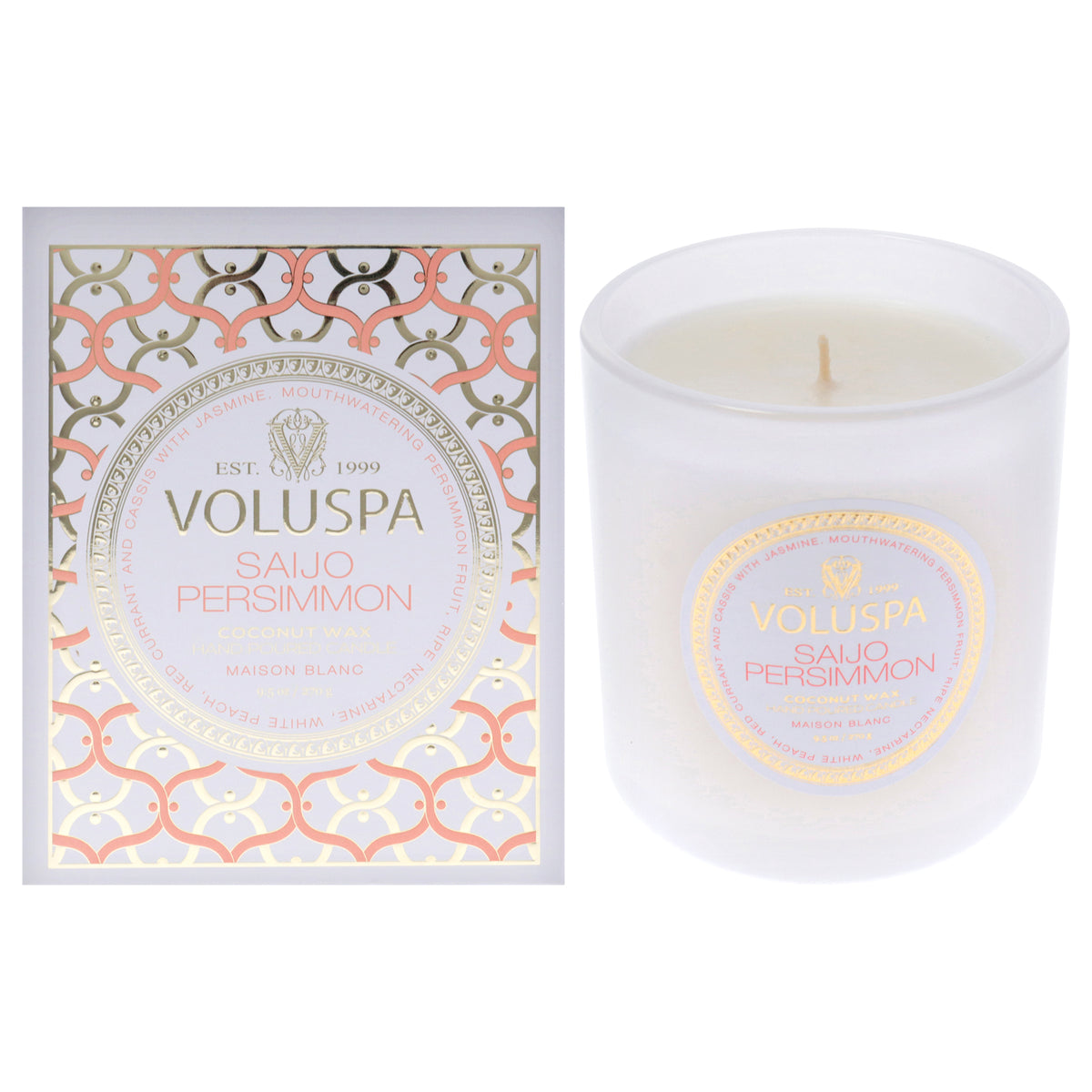 Maison Blanc Collection Classic - Saijo Persimmon by Voluspa for Unisex - 9.5 oz Candle
