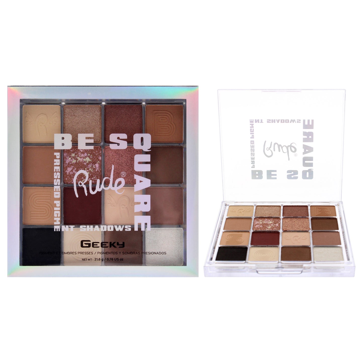 Be Square Pressed Pigments and Shadows - Geeky 0.76 oz Makeup
