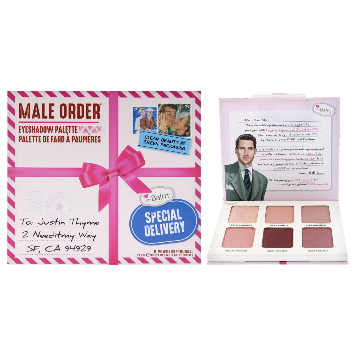 Male Order Eyeshadow Palette - Especial Delivery by the Balm for Women - 0.46 oz Eye Shadow