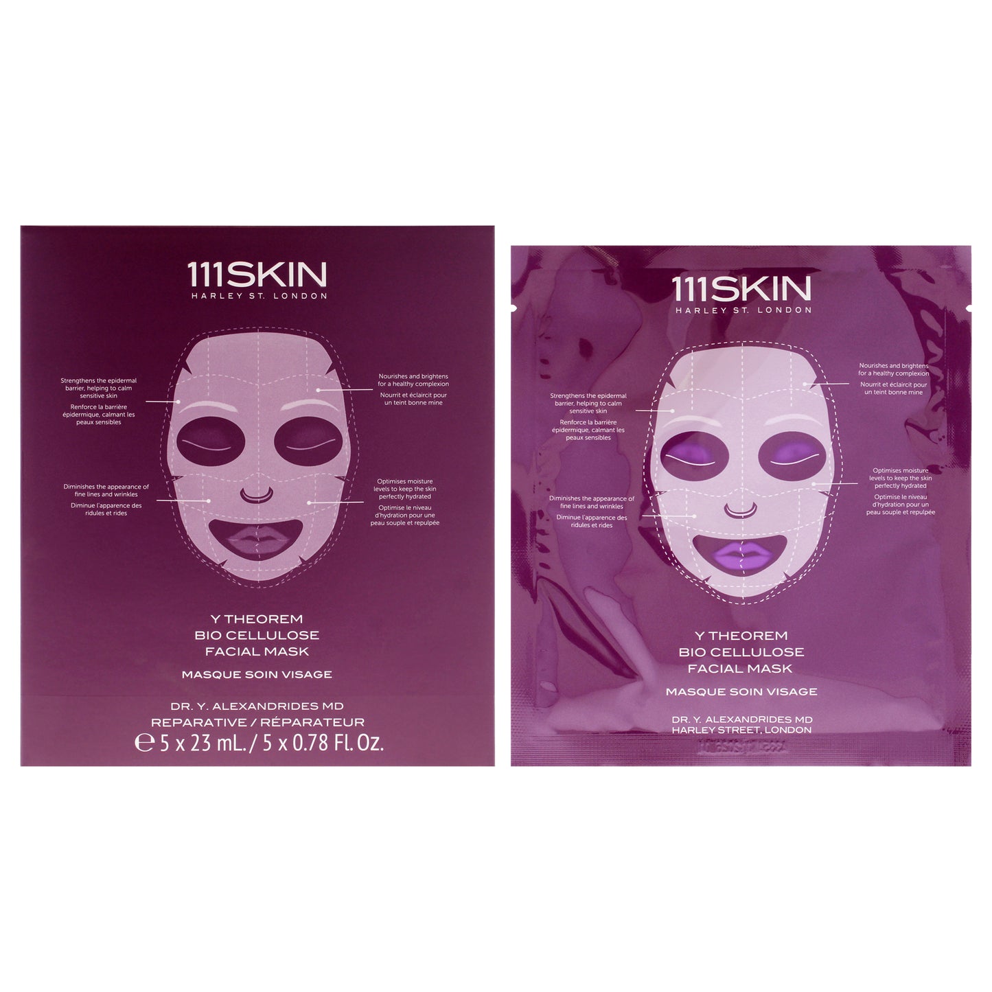 Y Theorem Bio Cellulose Facial Mask 5 Pc Mask