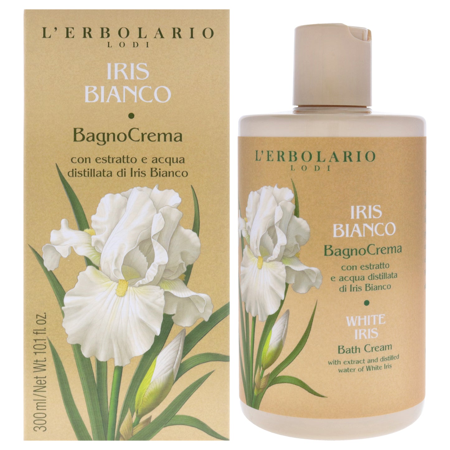 Bath Cream - White Iris by LErbolario for Unisex - 10.1 oz Body Cream