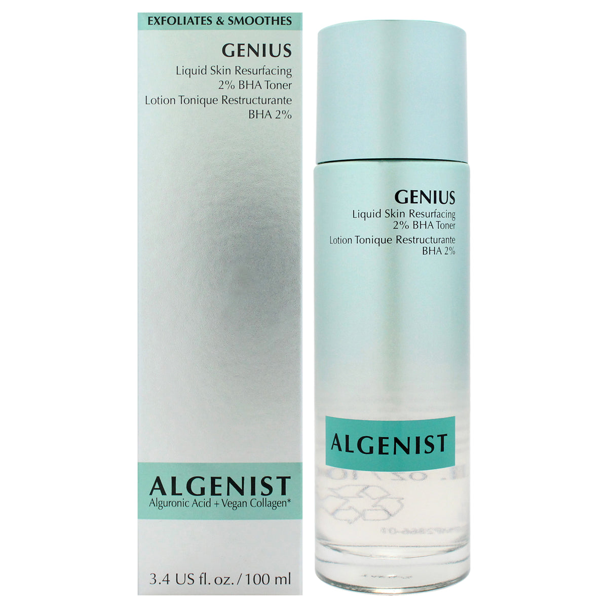 Genius Liquid Skin Resurfacing Toner by Algenist for Women - 3.4 oz Toner