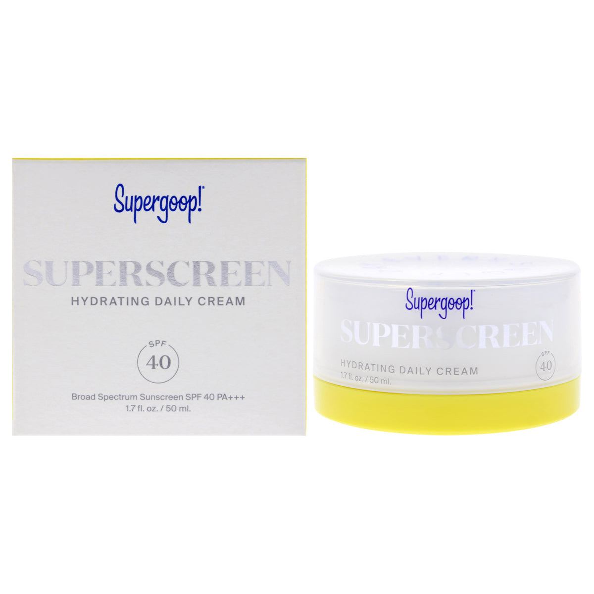 Superscreen Hydrating Daily Cream SPF 40 PA Plus by Supergoop for Unisex - 1.7 oz Sunscreen