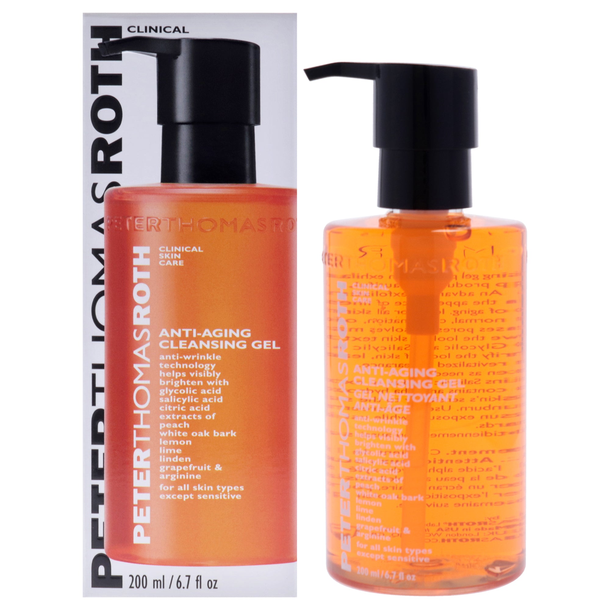 Anti-Aging Cleansing Gel by Peter Thomas Roth for Unisex - 6.7 oz Cleanser