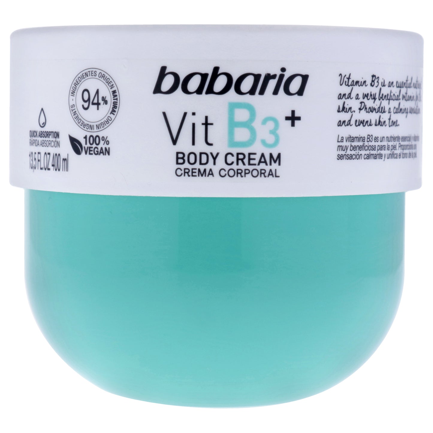 Vitamin B3 Plus Body Cream by Babaria for Unisex - 13.5 oz Body Cream