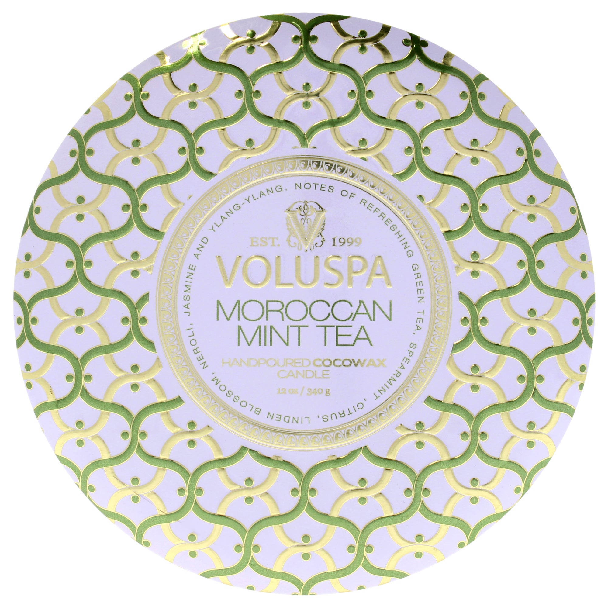 Maison Blanc Collection 3 Wick Tin Candle - Moroccan Mint Tea by Voluspa for Unisex - 12 oz Candle