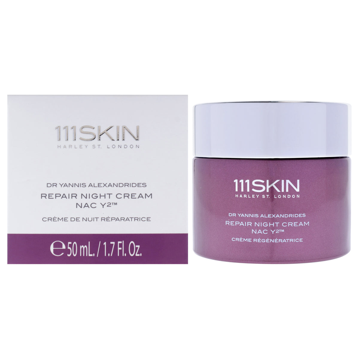 Repair Night Cream NAC Y2 by 111Skin for Unisex - 1.7 oz Cream
