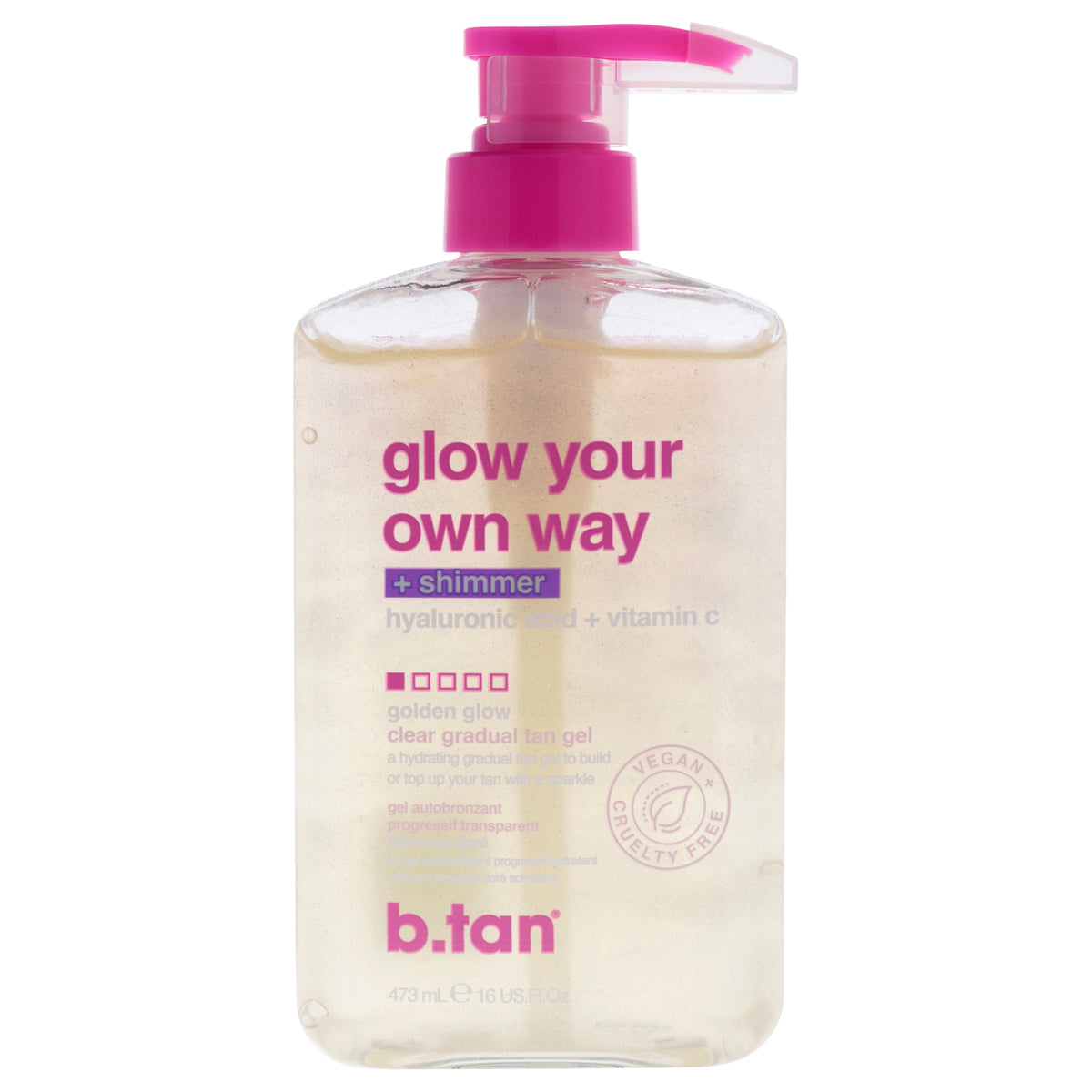 Glow Your Own Way - Shimmer by B.Tan for Women - 16 oz Gel