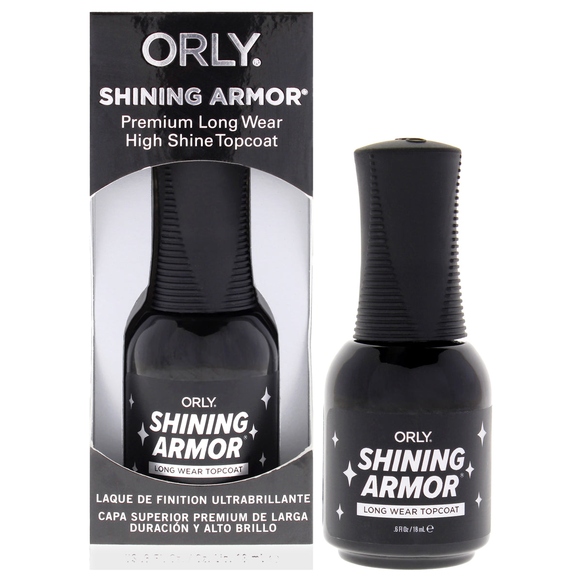 Shining Armor Long Wear Topcoat by Orly for Women - 0.6 oz Nail Polish