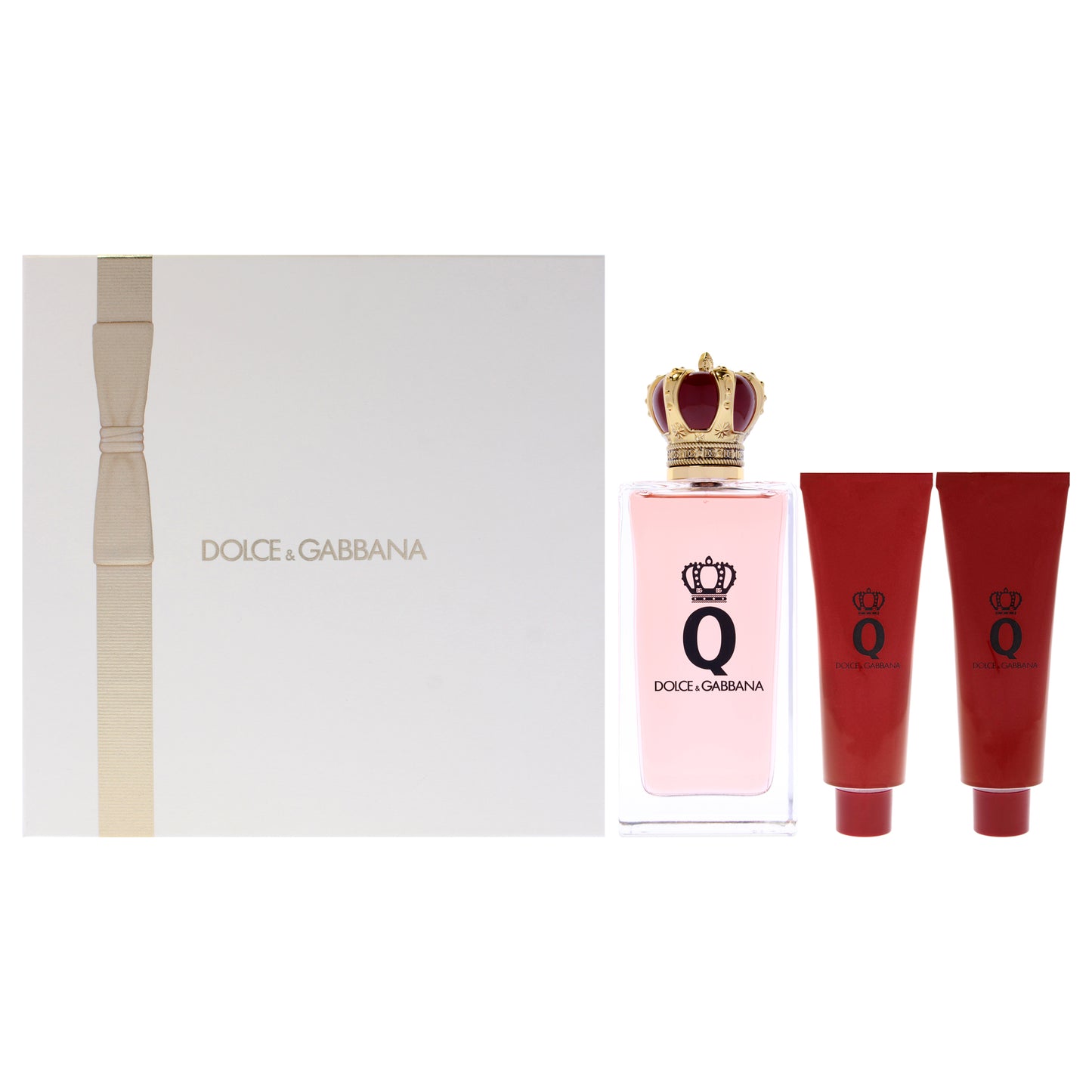 Q by Dolce and Gabbana for Women - 3 Pc Gift Set 3.3oz EDP Spray, 1.69oz Shower Gel, 1.69oz Body Lotion
