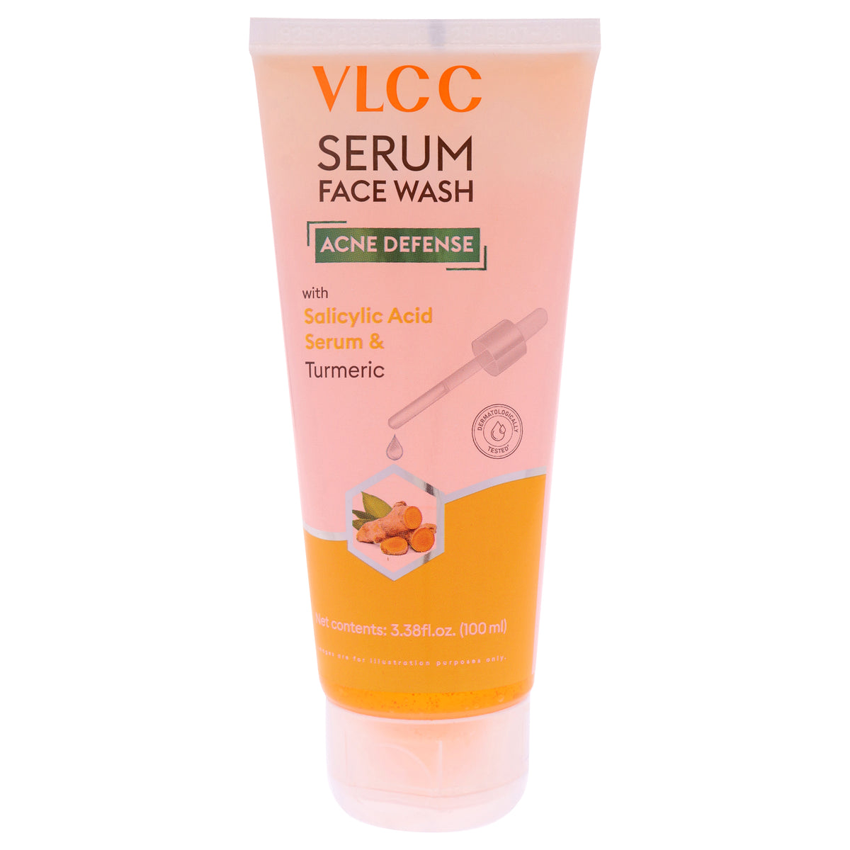 Acne Defense Serum Face Wash - Turmeric by VLCC for Unisex - 3.38 oz Cleanser