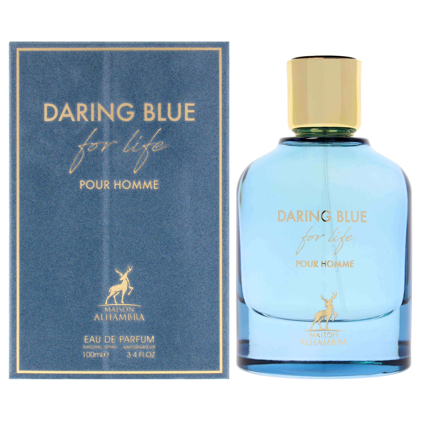 Daring Blue For Life by Maison Alhambra for Men - 3.4 oz EDP Spray