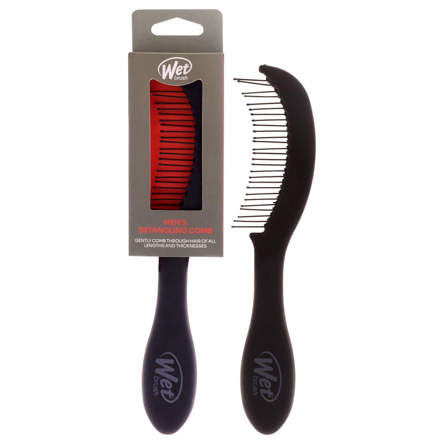 Mens Detangling Comb - Black 1 Pc Comb