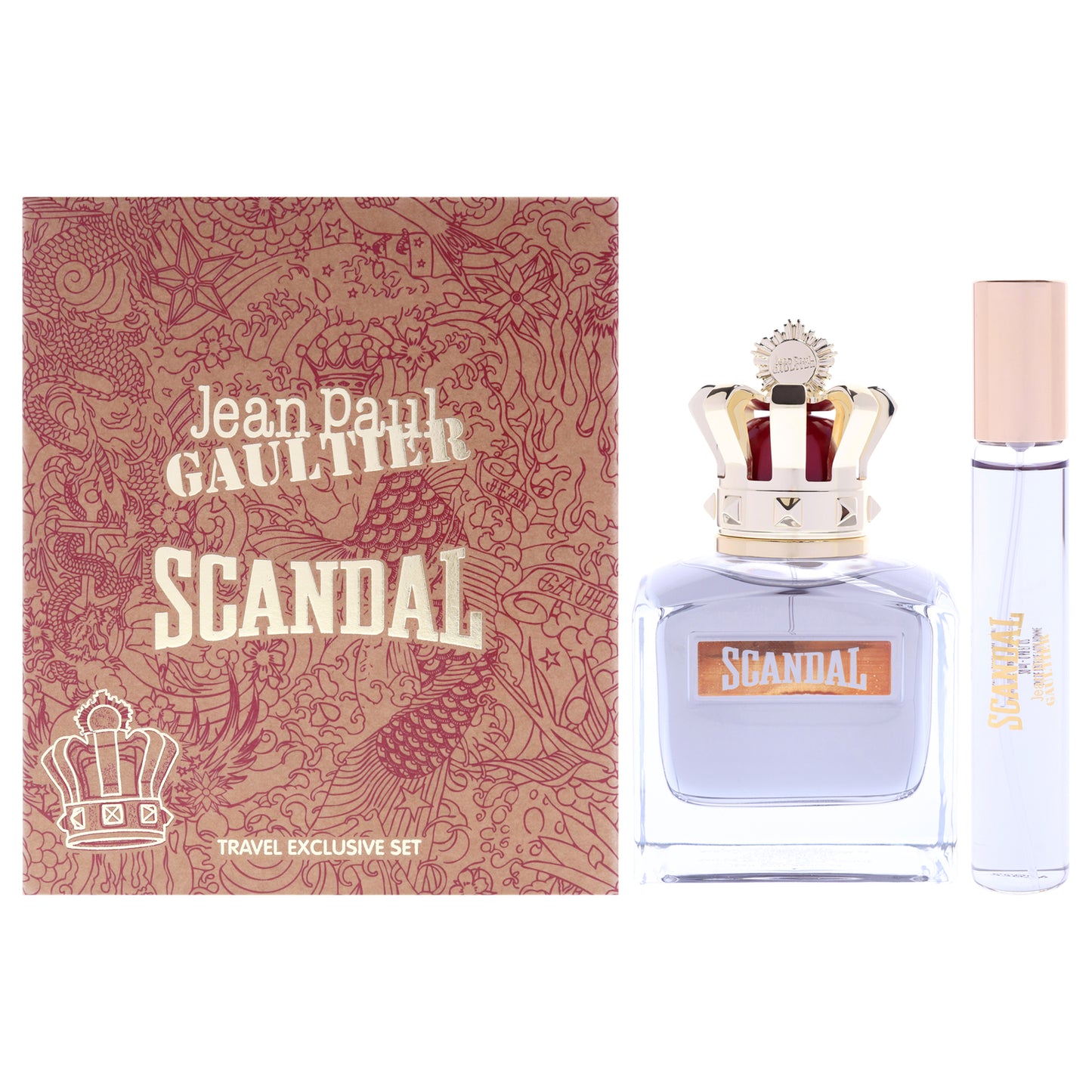 Scandal by Jean Paul Gaultier for Men - 2 Pc Gift Set 3.4oz EDT Spray, 0.68oz EDT Spray