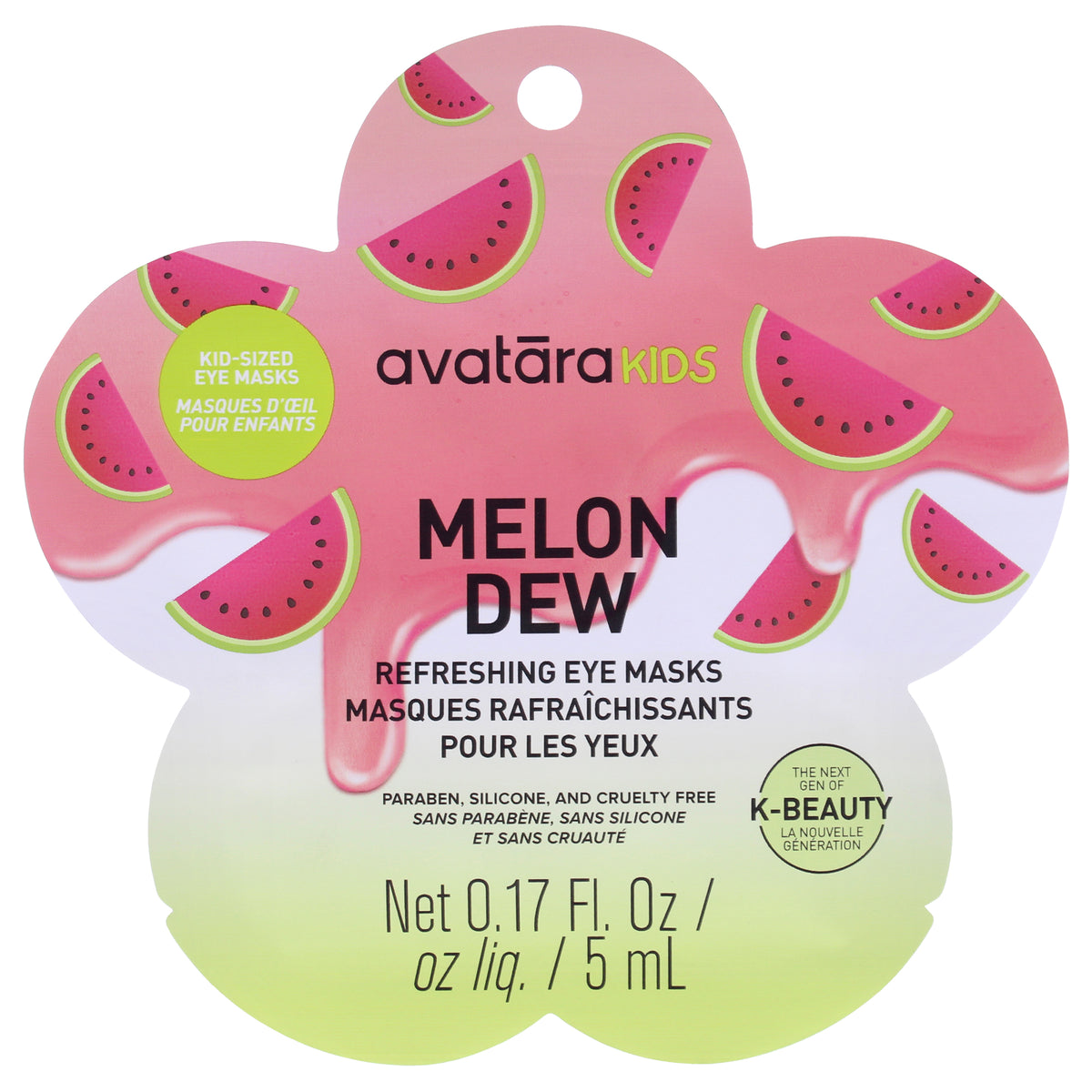 Melon Dew Refreshing Eye Masks by Avatara for Kids - 1 Pair Mask