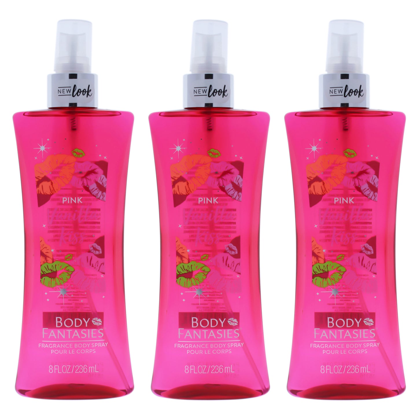 Pink Vanilla Kiss - Pack of 3 8 oz Body Spray