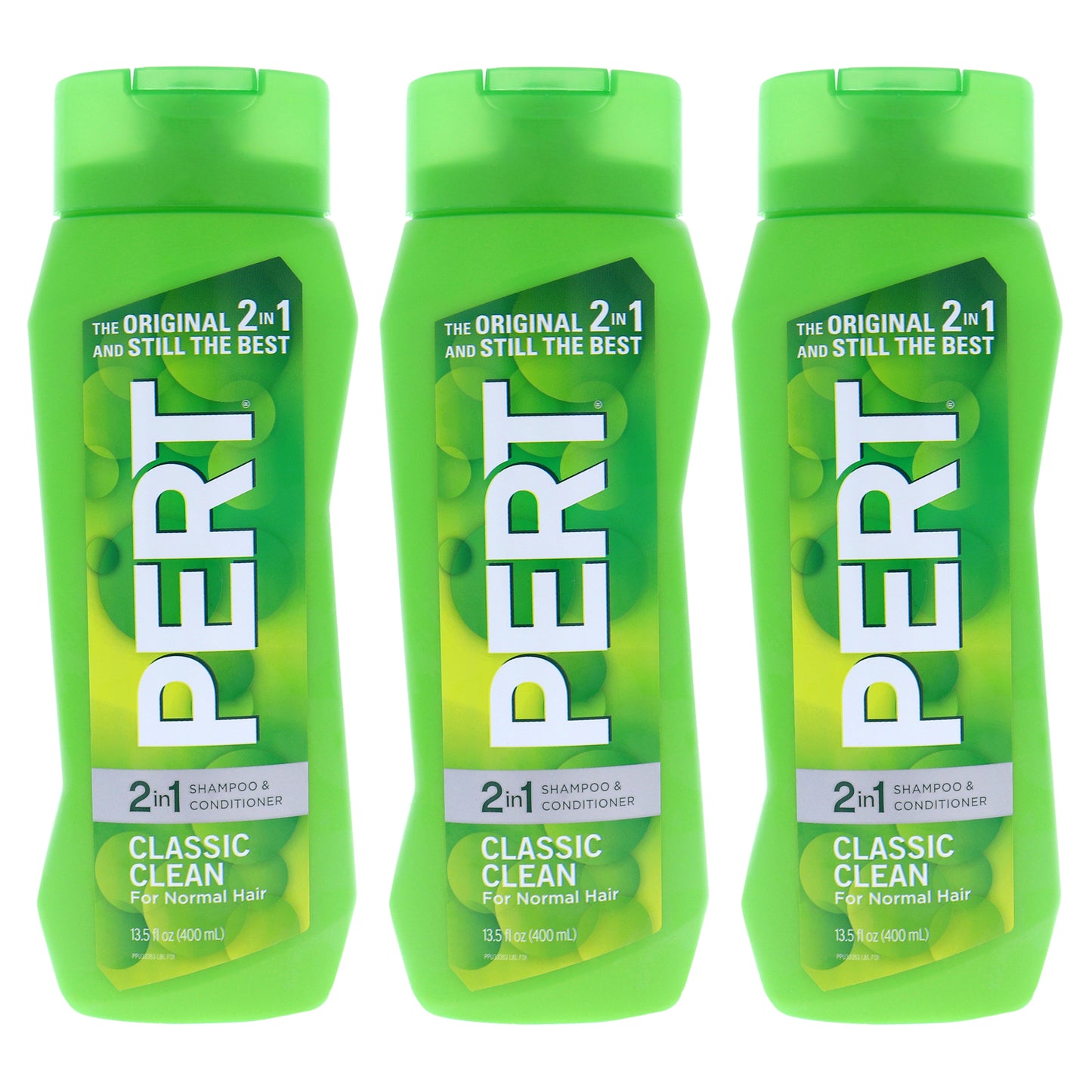 Classic Clean 2 in 1 Shampoo and Conditioner by Pert for Unisex - 13.5 oz Shampoo and Conditioner - Pack of 3