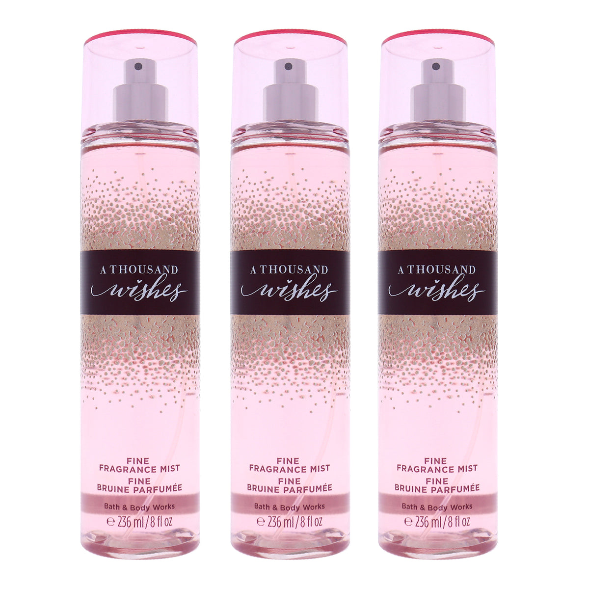 A Thousand Wishes by Bath and Body Works for Women - 8 oz Fragrance Mist - Pack of 3