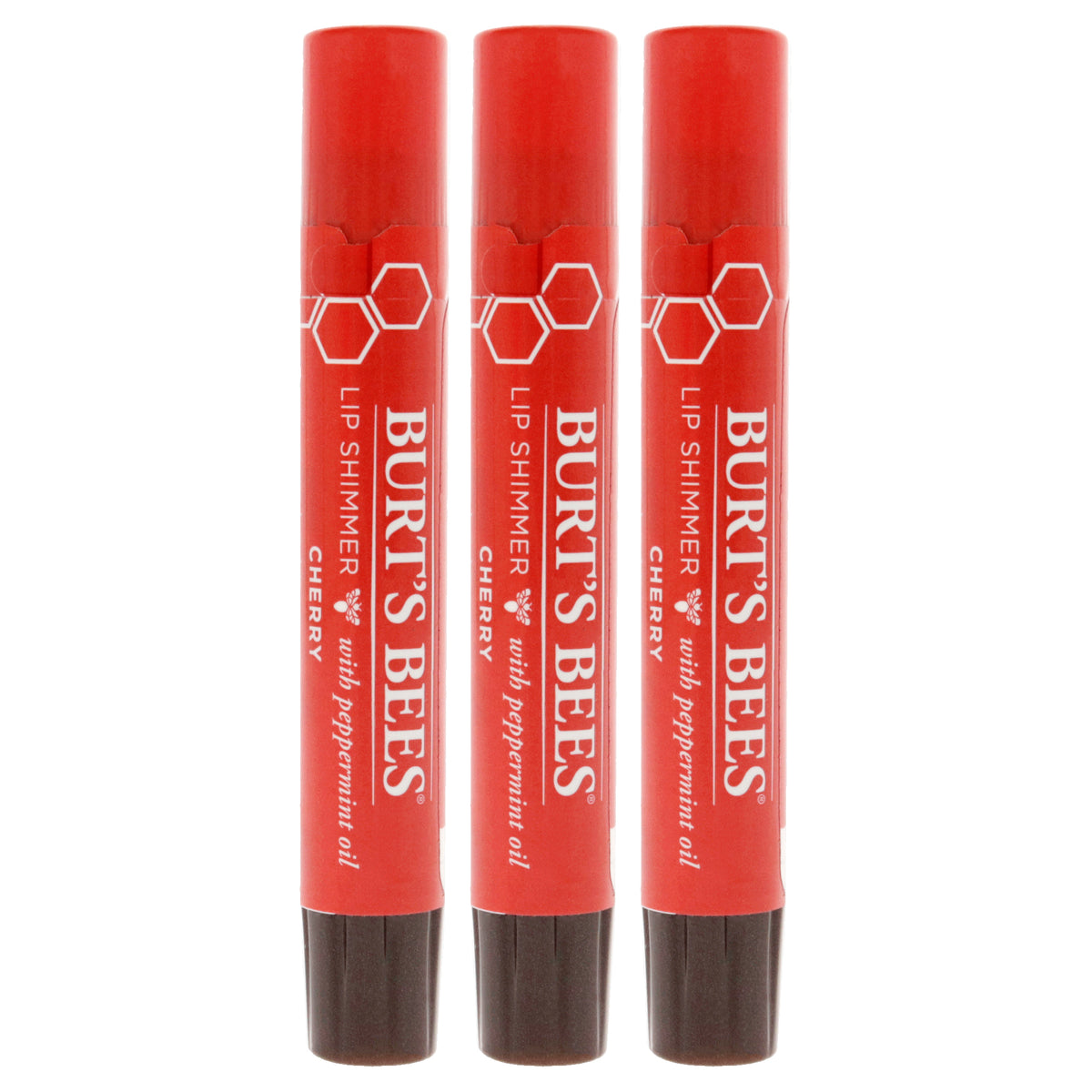 Burts Bees Lip Shimmer - Cherry by Burts Bees for Women - 0.09 oz Lip Shimmer - Pack of 3