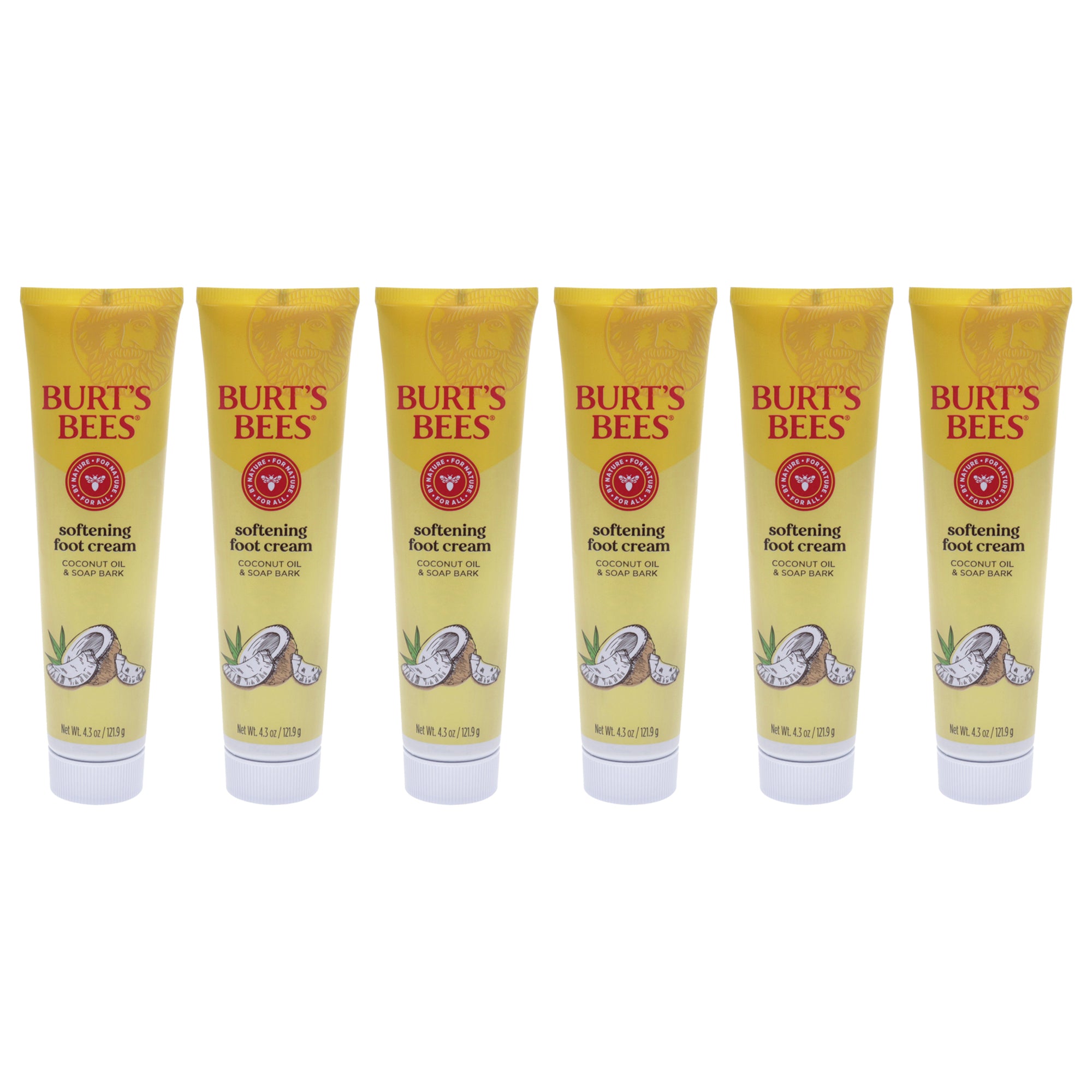 Coconut Foot Creme by Burts Bees for Unisex - 4.34 oz Cream - Pack of 6