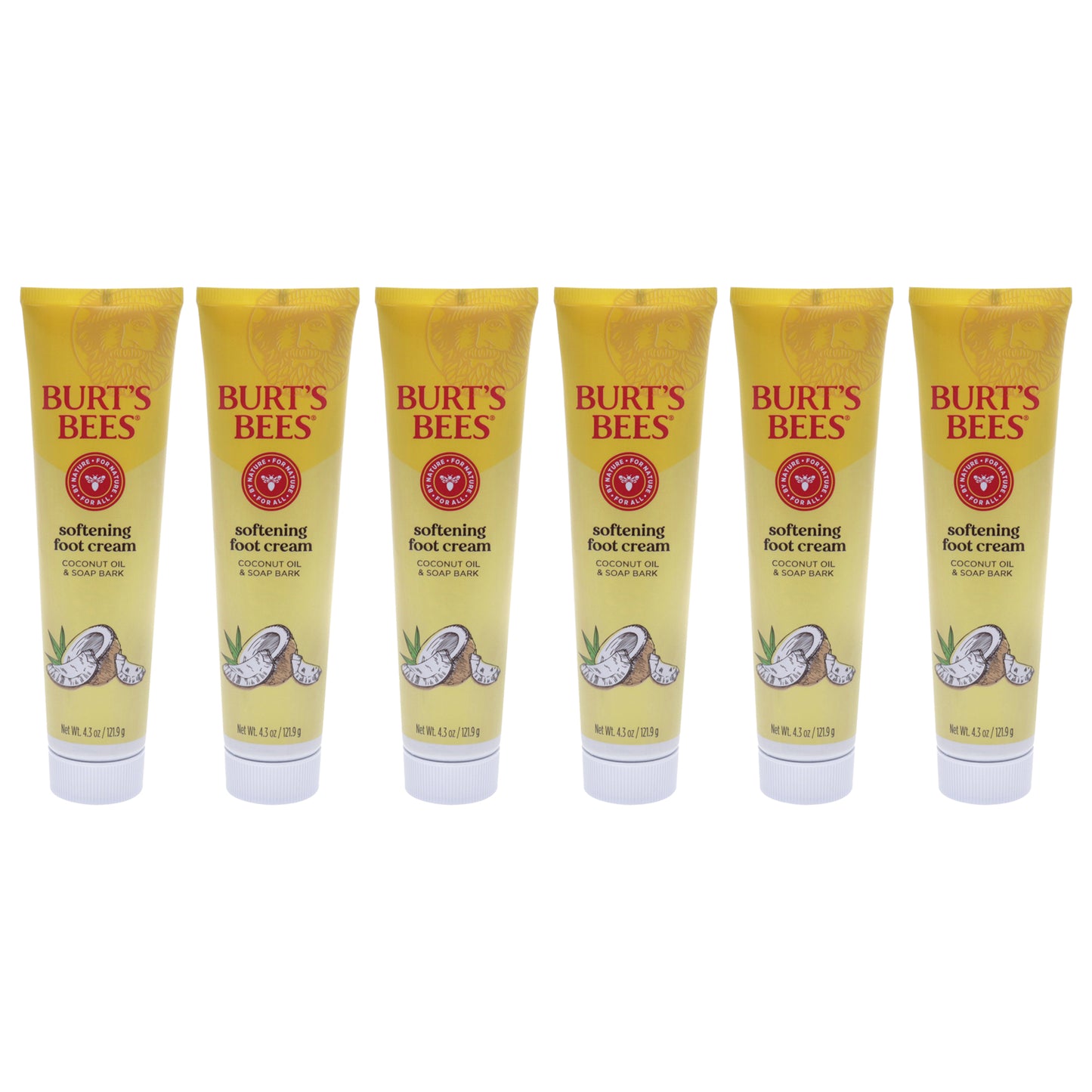 Coconut Foot Creme by Burts Bees for Unisex - 4.34 oz Cream - Pack of 6