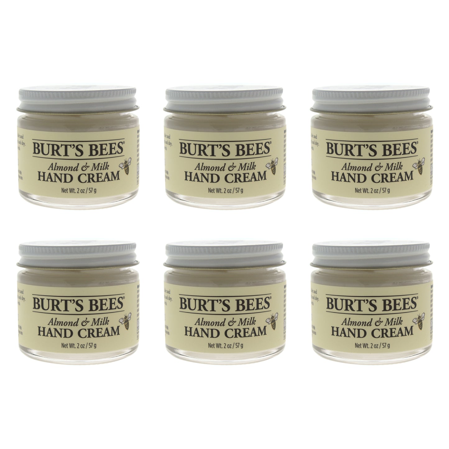 Almond and Milk Hand Cream by Burts Bees for Unisex - 2 oz Cream - Pack of 6