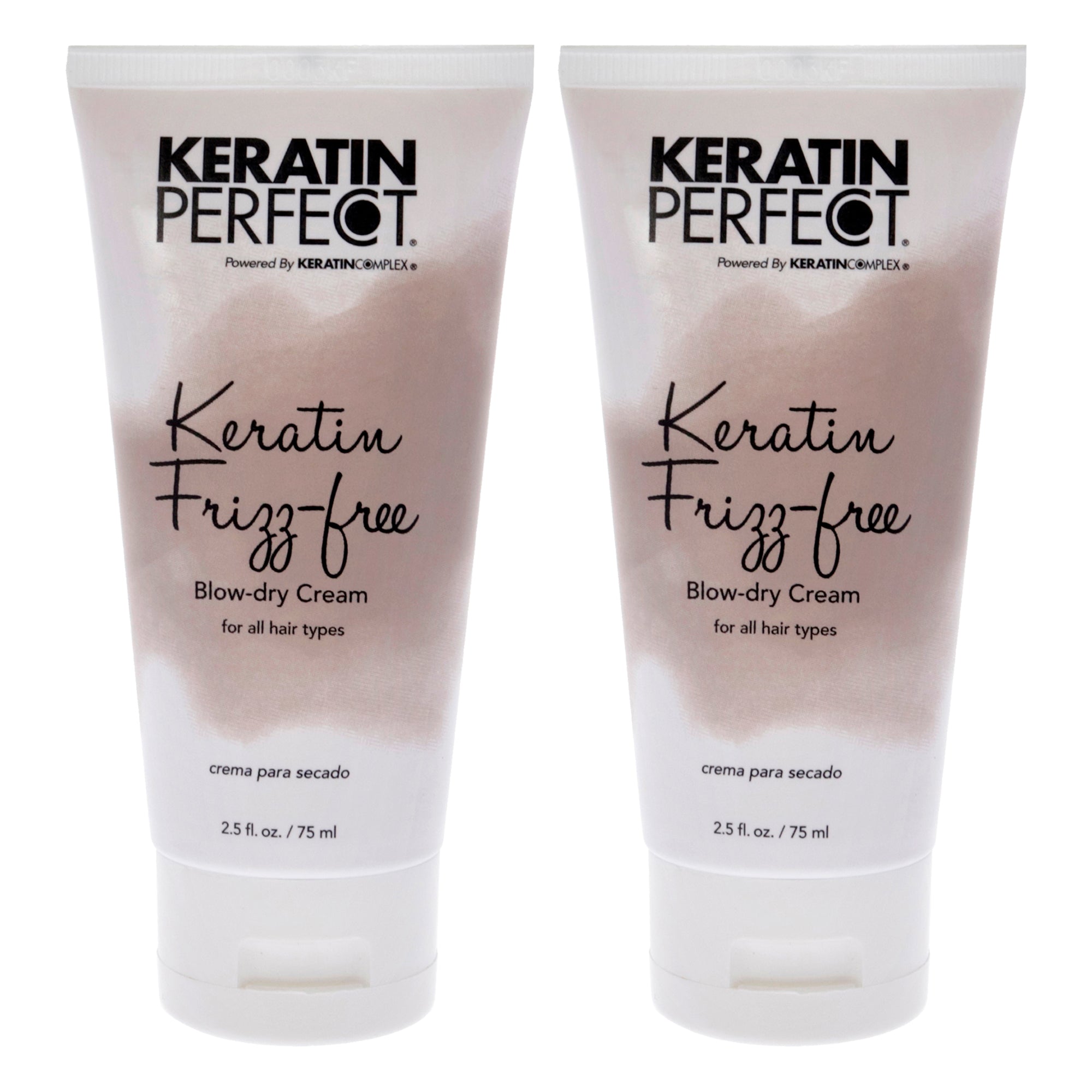 Keratin Frizz-Free Bow Dry Cream by Keratin Perfect for Unisex - 2.5 oz Cream - Pack of 2