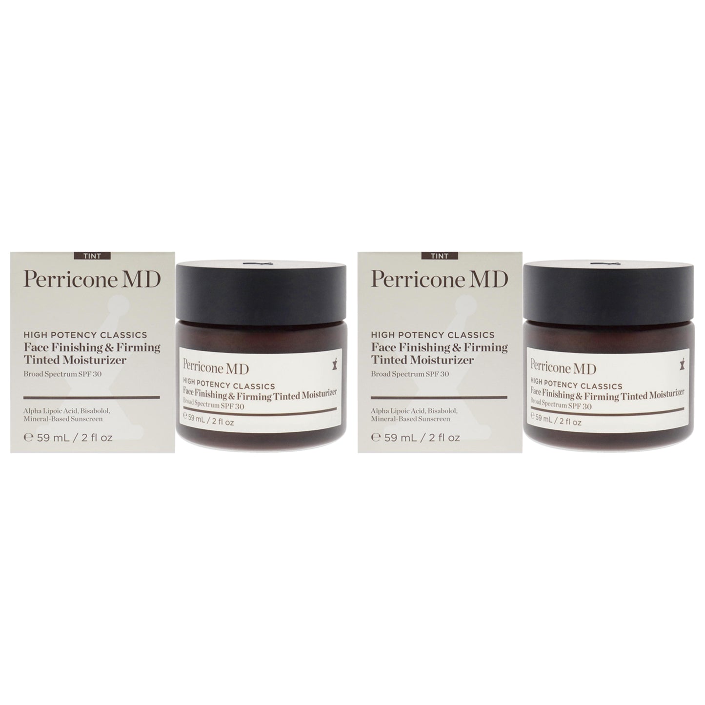 High Potency Classics Face Finishing and Firming Tinted Moisturizer SPF 30 by Perricone MD for Unisex - 2 oz Moisturizer - Pack of 2