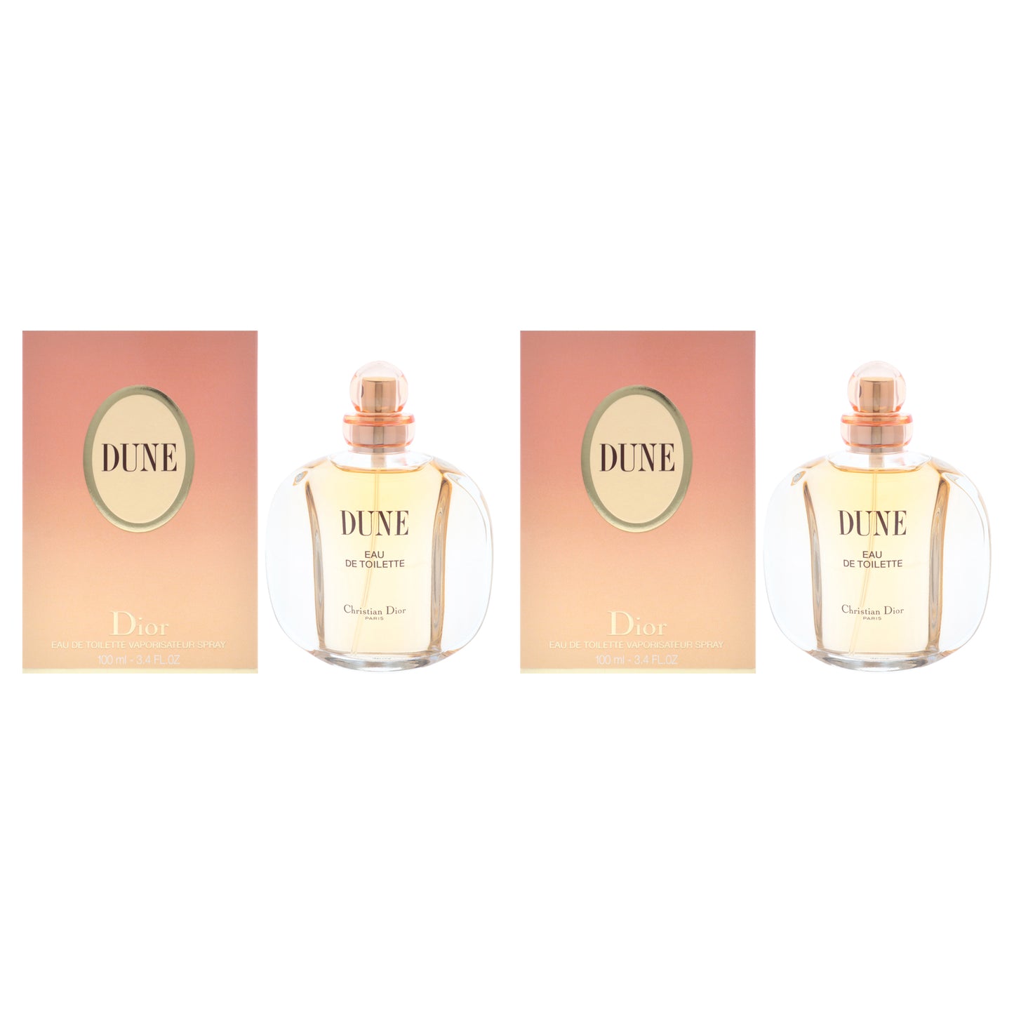 Dune by Christian Dior for Women - 3.4 oz EDT Spray - Pack of 2
