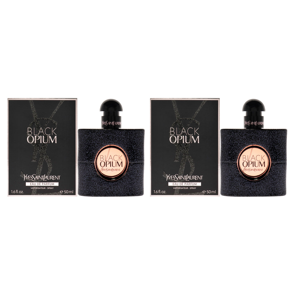 Black Opium by Yves Saint Laurent for Women - 1.6 oz EDP Spray - Pack of 2