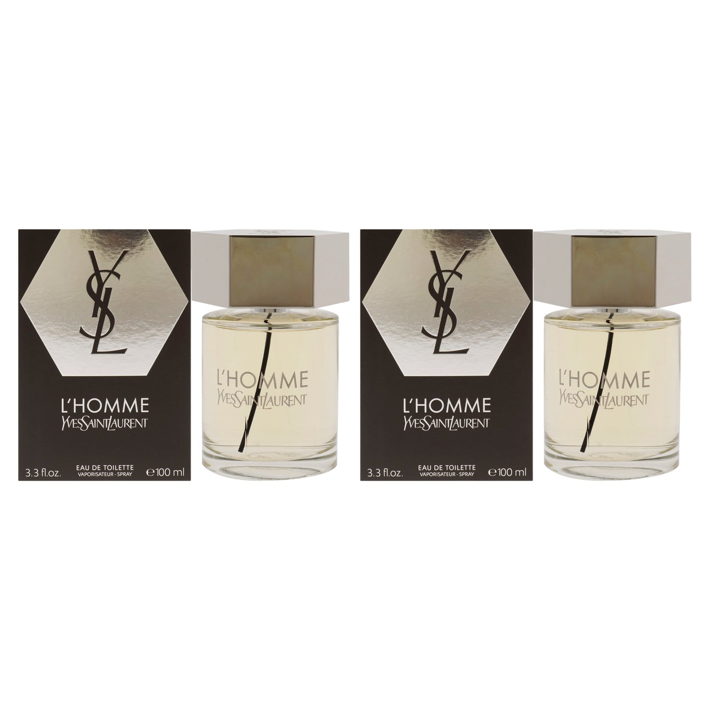 LHomme by Yves Saint Laurent for Men - 3.3 oz EDT Spray - Pack of 2