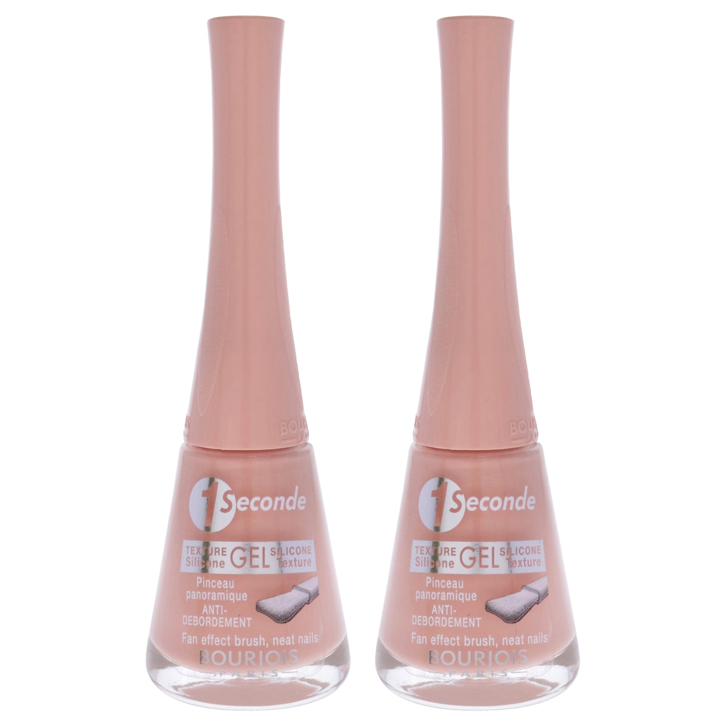 1 Seconde - 52 Jamais Saumon Vernis by Bourjois for Women - 0.3 oz Nail Polish - Pack of 2