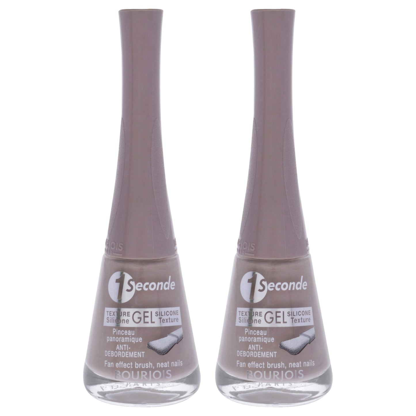 1 Seconde - 55 A-Greigee by Bourjois for Women - 0.3 oz Nail Polish - Pack of 2