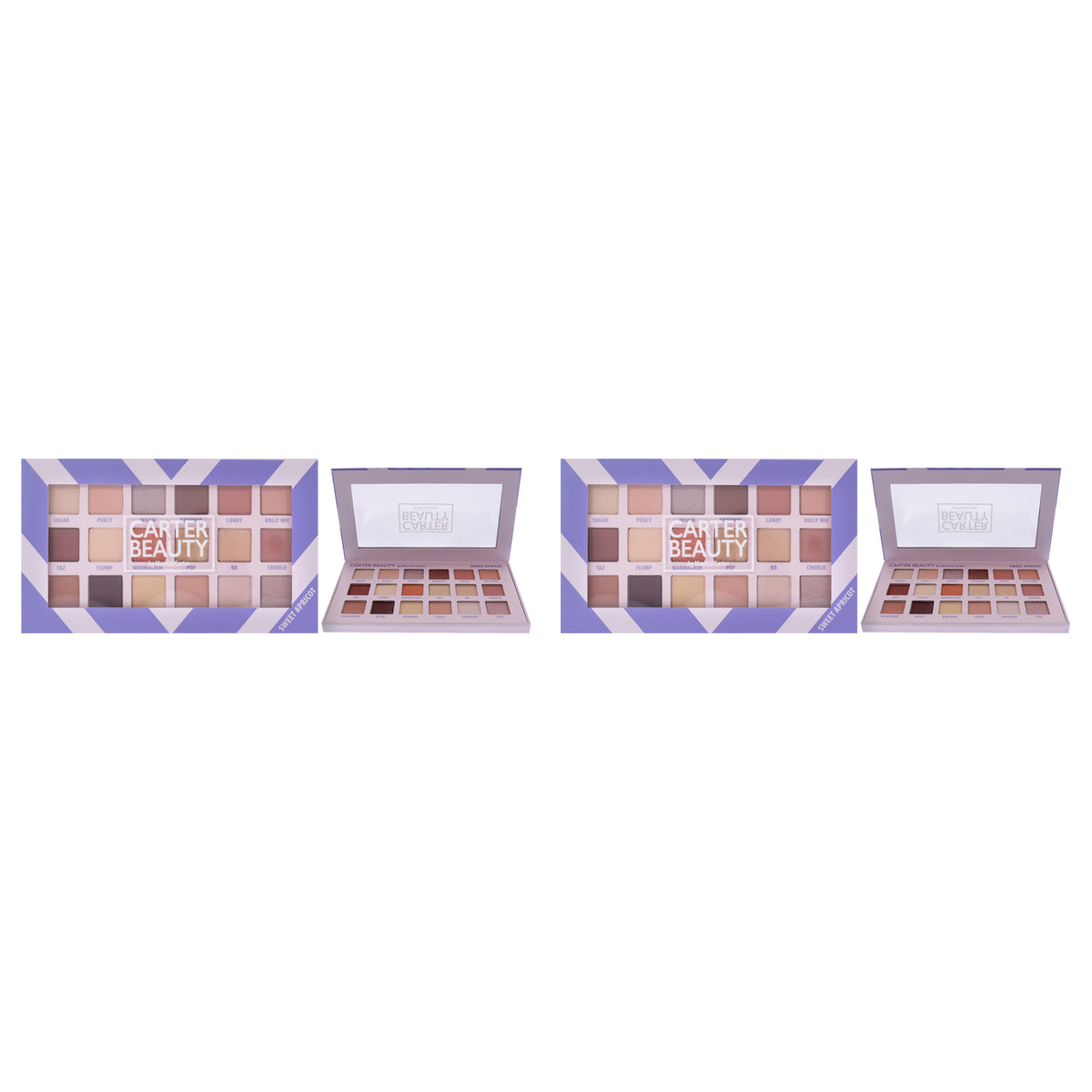 18 Shade Palette - Sweet Apricot by Carter Beauty for Women - 0.72 oz Eye Shadow - Pack of 2