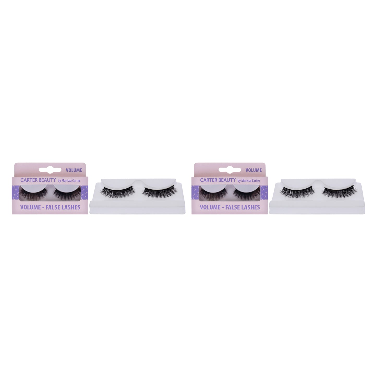 False Lashes - Volume by Carter Beauty for Women - 1 Pair Eyelashes - Pack of 2