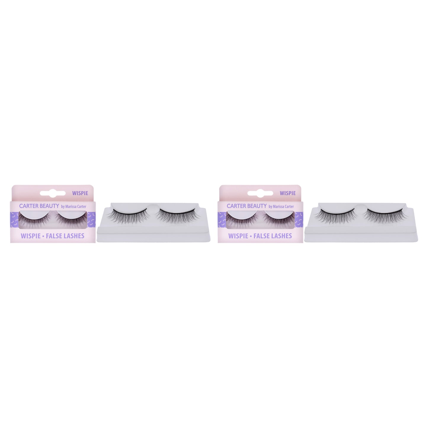 False Lashes - Wispie by Carter Beauty for Women - 1 Pair Eyelashes - Pack of 2