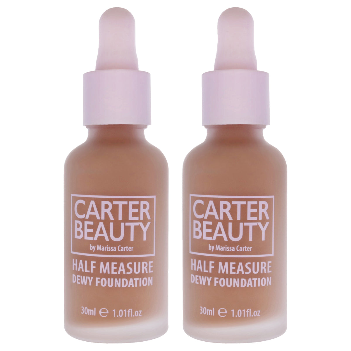 Half Measure Dewy Foundation - Pecan Pie by Carter Beauty for Women - 1.01 oz Foundation - Pack of 2