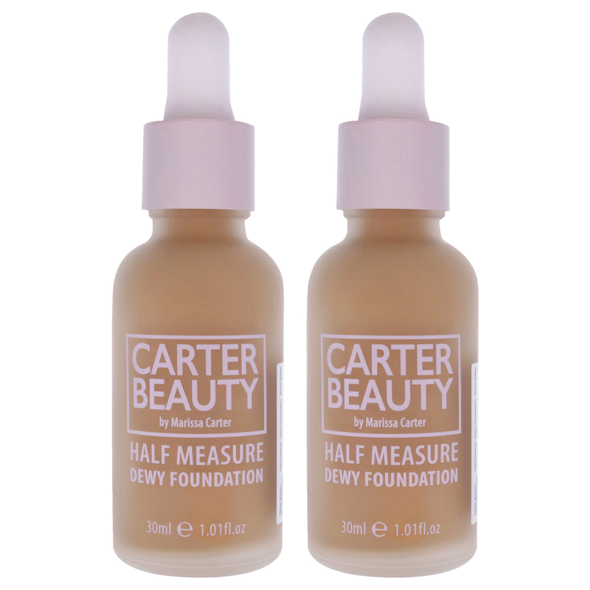 Half Measure Dewy Foundation - Sticky Toffee by Carter Beauty for Women - 1.01 oz Foundation - Pack of 2