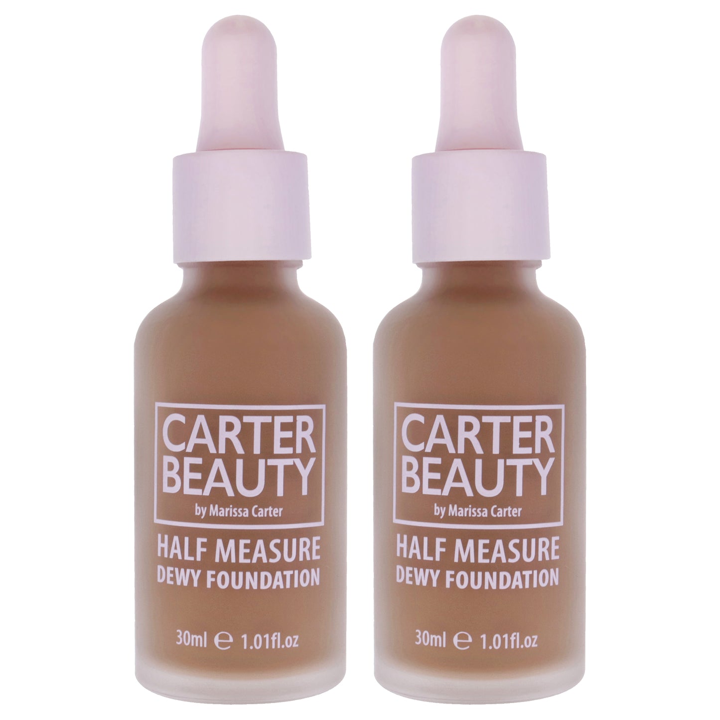 Half Measure Dewy Foundation - Tiramasu by Carter Beauty for Women - 1.01 oz Foundation - Pack of 2