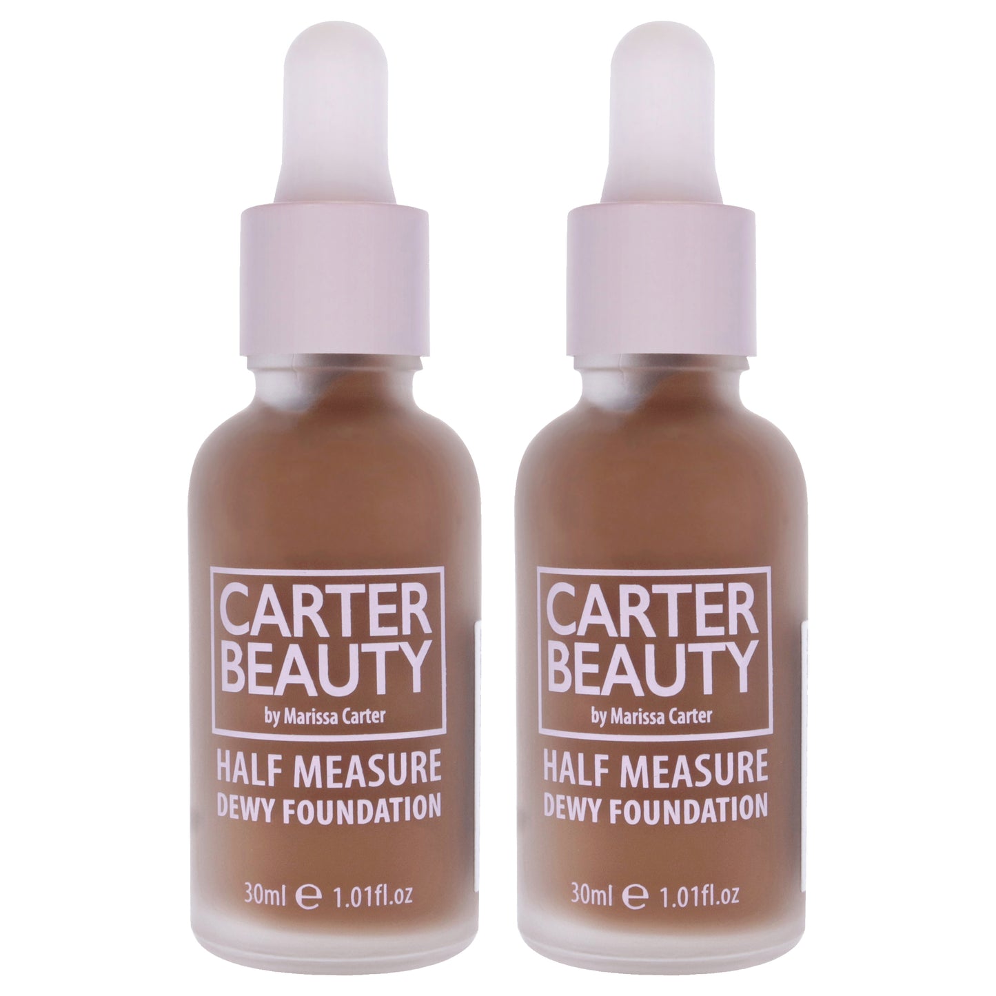 Half Measure Dewy Foundation - Vanilla Fudge by Carter Beauty for Women - 1.01 oz Foundation - Pack of 2