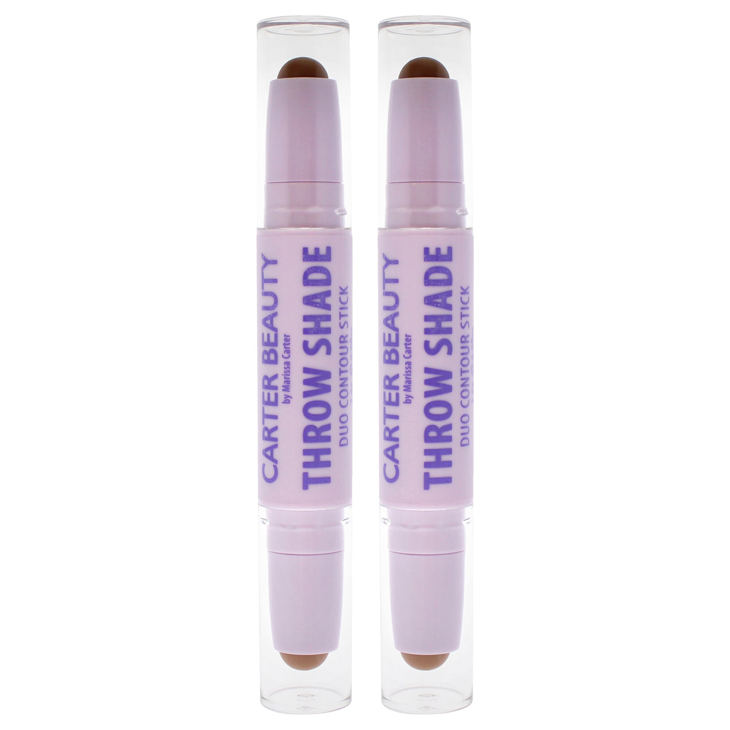 Throw Shade Duo Contour Stick - Dark by Carter Beauty for Women - 0.08 oz Contour - Pack of 2