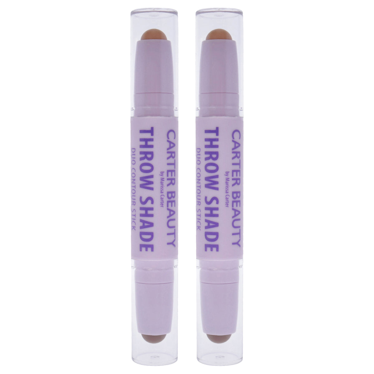 Throw Shade Duo Contour Stick - Medium by Carter Beauty for Women - 0.08 oz Contour - Pack of 2