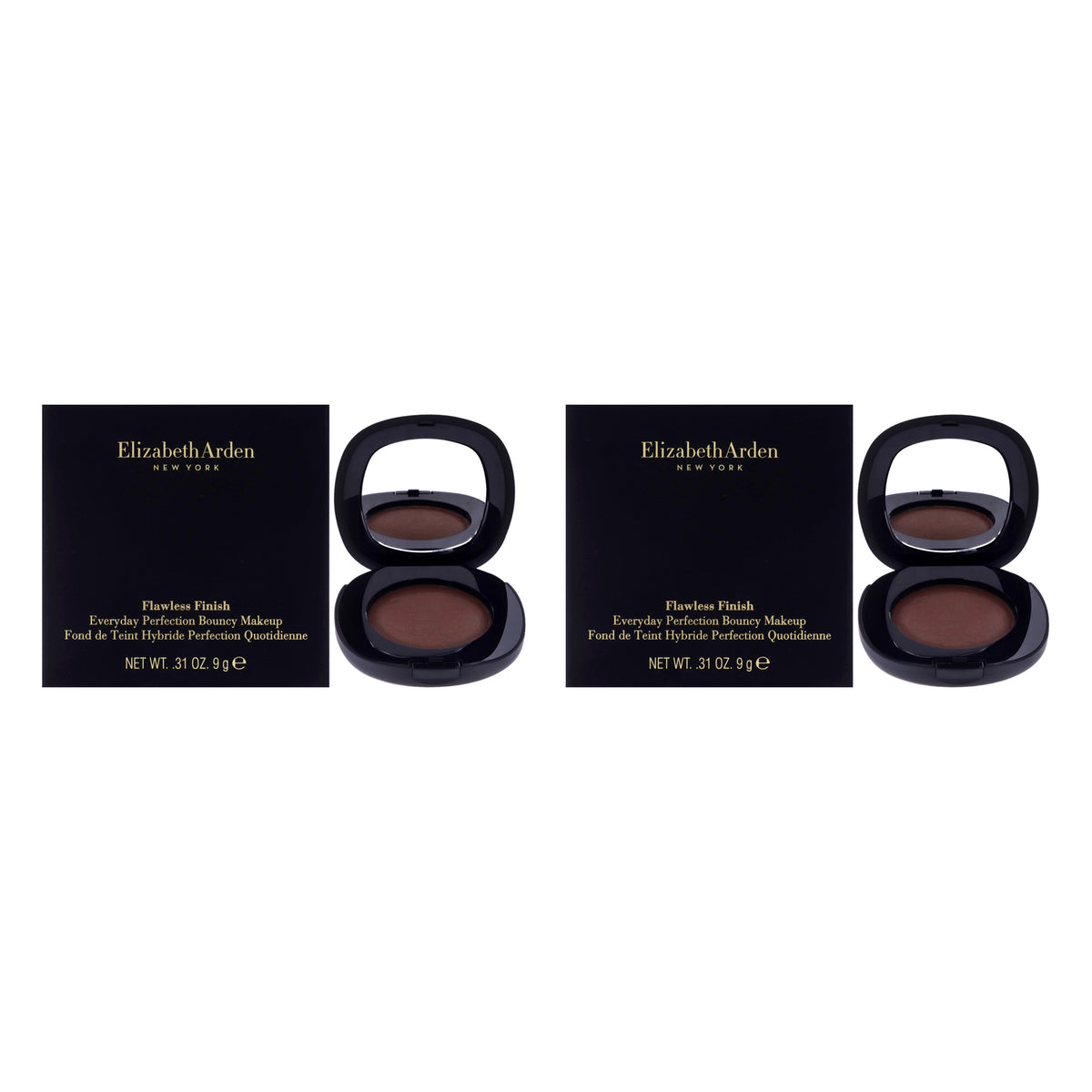 Flawless Finish Everyday Perfection Bouncy Makeup - 13 Espresso by Elizabeth Arden for Women - 0.31 oz Foundation - Pack of 2