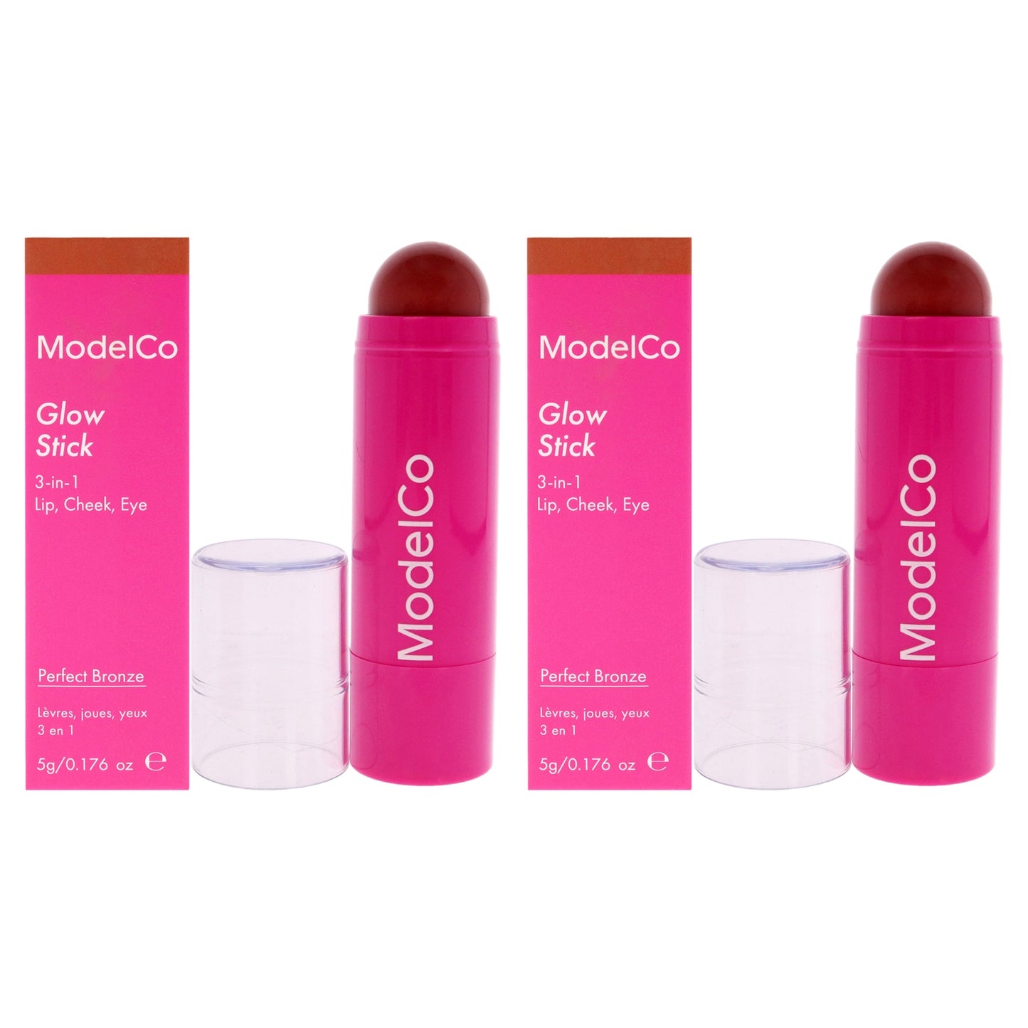 Glow Stick 3-In-1 - Perfect Bronze - Pack of 2 0.176 oz Makeup