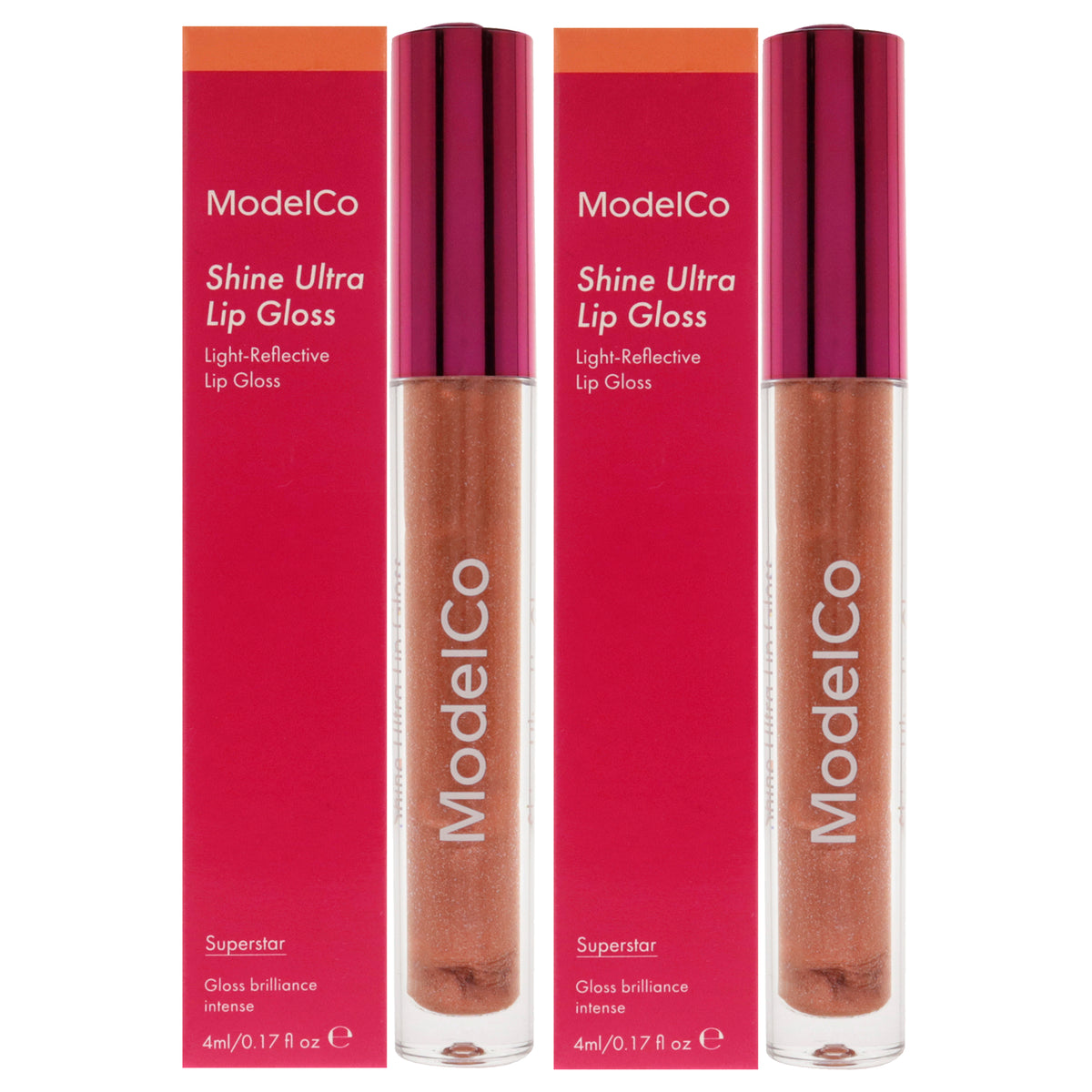 Shine Ultra Lip Gloss - Superstar by ModelCo for Women - 0.17 oz Lip Gloss - Pack of 2