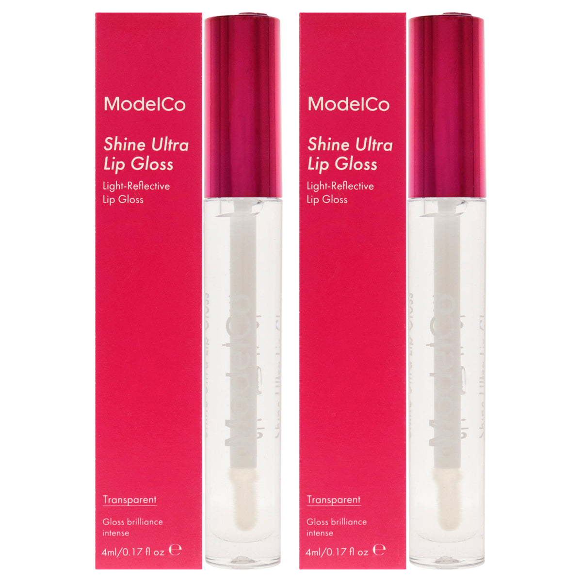 Shine Ultra Lip Gloss - Transparent by ModelCo for Women - 0.17 oz Lip Gloss - Pack of 2